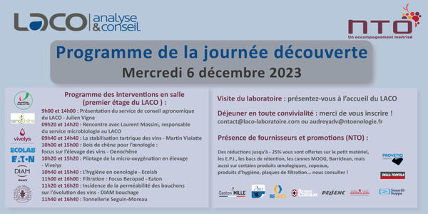 Le programme de la journée découverte du 6 décembre 2023